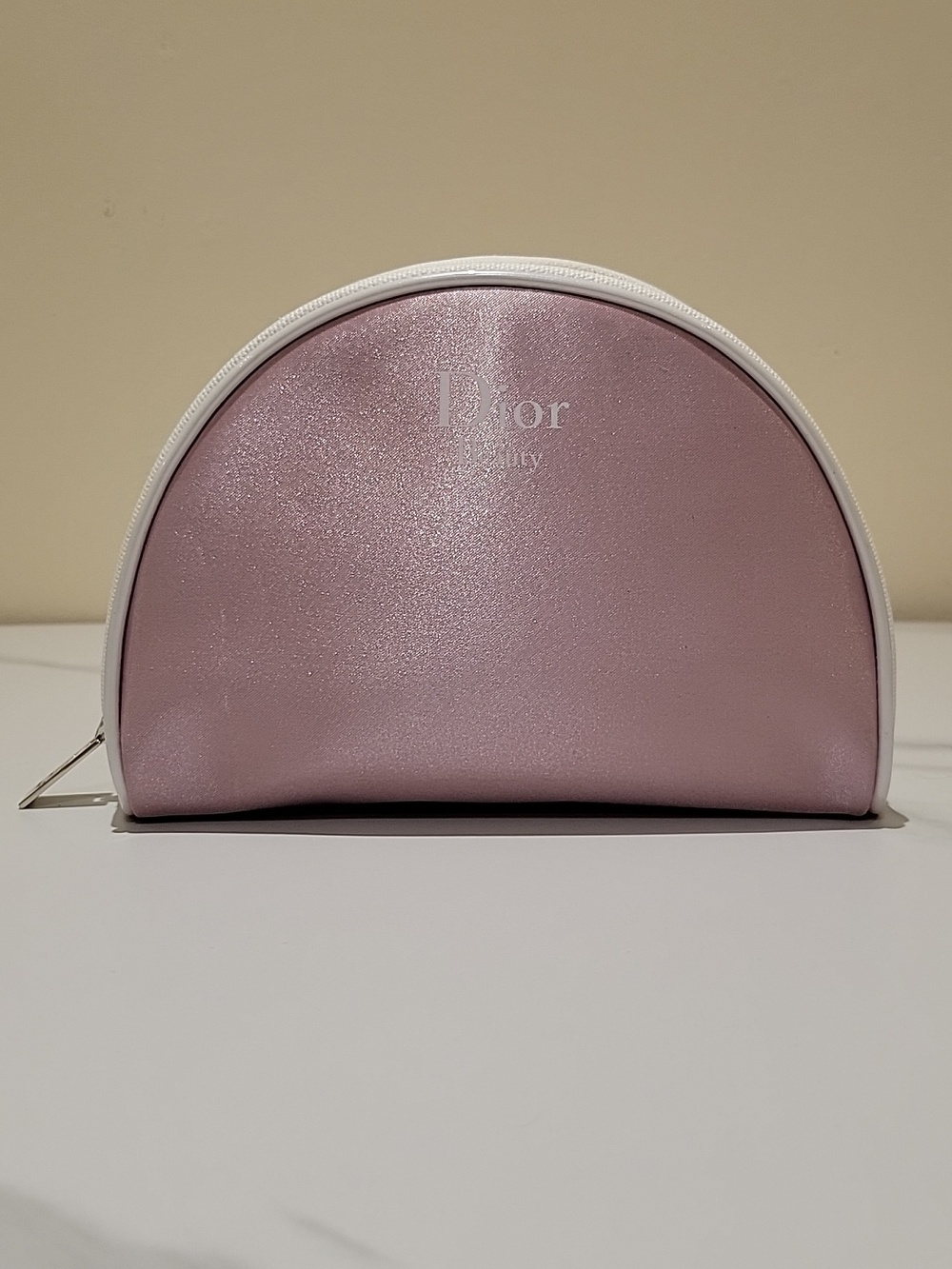 Dior Beauty Pink Satin Cosmetic Bag